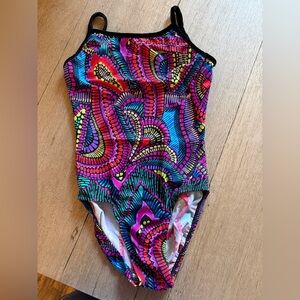 Colorful Patterned Gymnastics Leotard